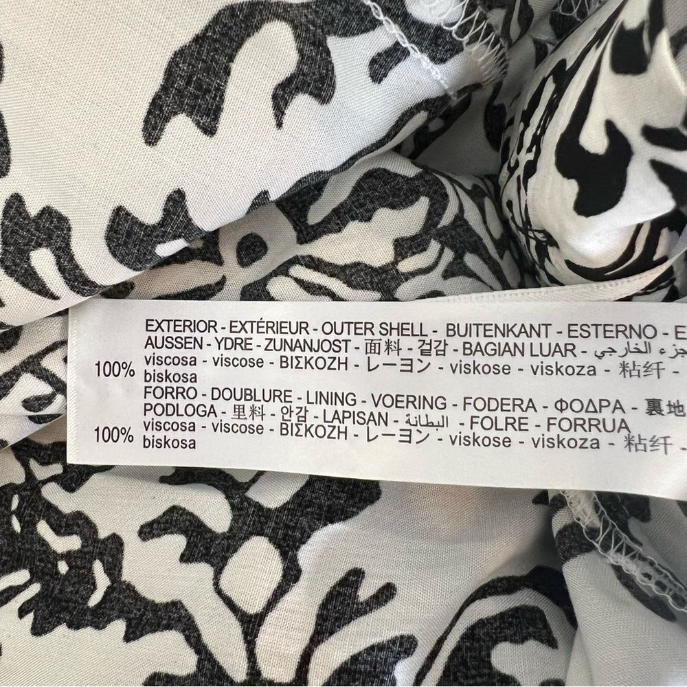 Zara Black and White Floral Print Sundress - Picture 7 of 7